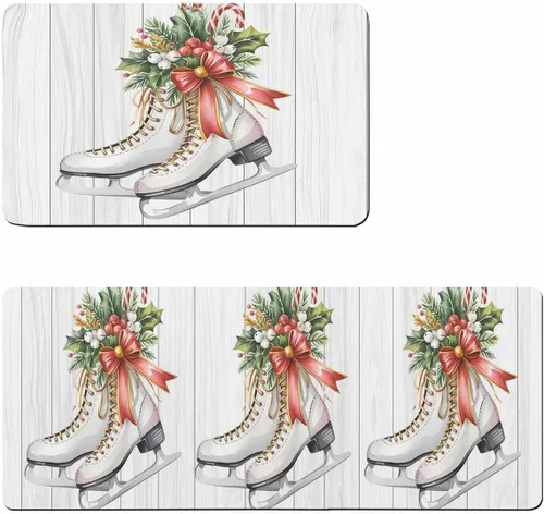 Tapete de baño de Navidad para bañera, antideslizante, de secado rápido y absorbente, tierra de diatomeas, fregadero, dormitorio, cocina, lavable,