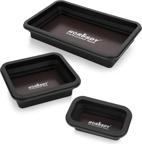 Miniatura 12 de HORUSDY Bandeja magnética 3 piezas Bandeja magnética redonda para piezas Bandeja magnética de 3 pulgadas, 4 pulgadas y 6 pulgadas