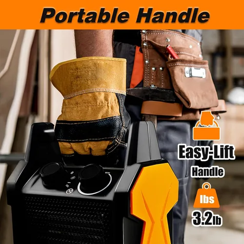 Miniatura 4 de Buyplus Calentador para Exteriores, Calentador de Patio de 1500W para Garaje, Calentadores Eléctricos Portátiles de Espacio con Protección contra