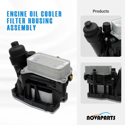 Miniatura 3 de NOVAPARTS 11428507697 Conjunto de carcasa del filtro del enfriador de aceite del motor para motores diesel BMW 328d, 535d, X3 28d, X5 35d N47/N57