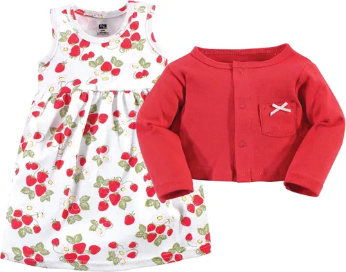 Miniatura 2 de Hudson - Conjunto de vestido y cárdigan de algodón para bebé