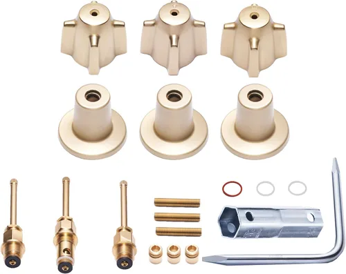 Miniatura 9 de SENTO Juego de Acabado de Bañera y Ducha de 3 Manijas para Grifos Central Brass Bañera Ducha, 10L-11H, 10L-11C, 10L-13D, Instalación Fácil, Metal