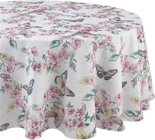 Miniatura 2 de Lenox Butterfly Meadow - Mantel de damasco multicolor, 52 pulgadas de ancho x 52 pulgadas de largo, cuadrado