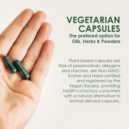 Miniatura 3 de Capsuline Cápsulas veganas vacías de tamaño 00, transparentes, 1000 unidades, vegetarianas, kosher, sin OMG y certificado Halal, relleno de cápsulas