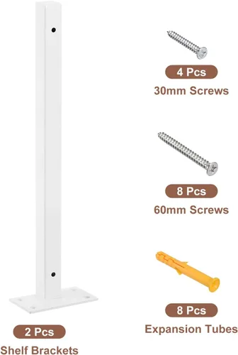 Miniatura 3 de uxcell Soportes de estante flotantes, 2 soportes de metal industriales de 4 pulgadas para estantes montados en la pared, color negro