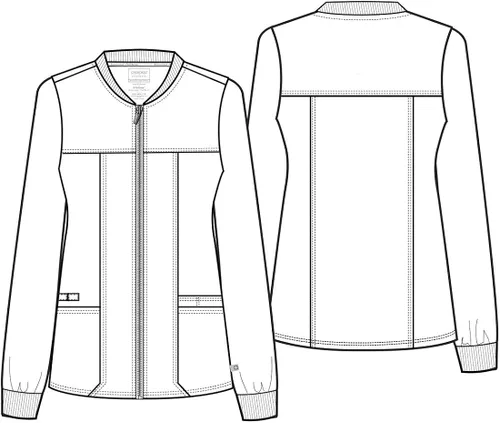 Miniatura 7 de Cherokee WW305AB - Chaqueta de calentamiento para mujer, ajuste clásico moderno con cremallera frontal