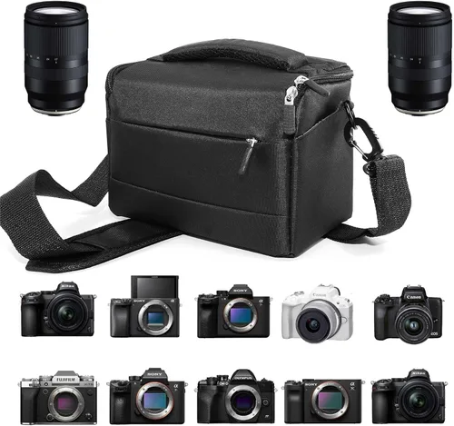 Miniatura 4 de Bolsa compacta para cámara: elegante, a prueba de golpes, versátil funda de hombro para hombres y mujeres DSLR, sin espejo y cámaras digitales