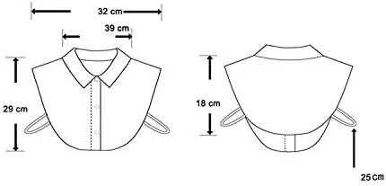 Miniatura 4 de Cuello falso con pechera, media camisa Joyci con diamantes y perlas falsos