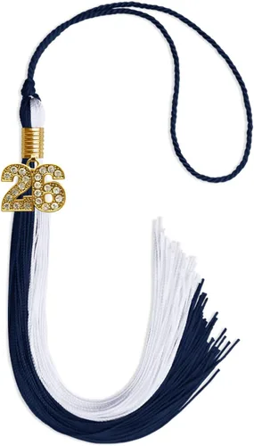Miniatura 73 de Endea Graduation Borla de doble color con dije dorado (negro/oro brillante, 2022)