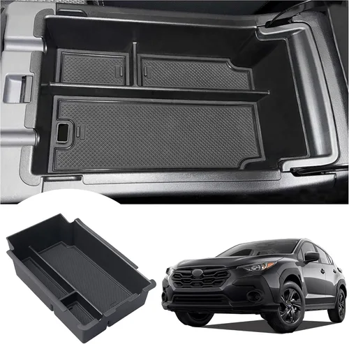 JKCOVER Bandeja organizadora de consola central compatible con Subaru Impreza y Subaru Crosstrek 2024 2025, accesorios de material ABS, caja de