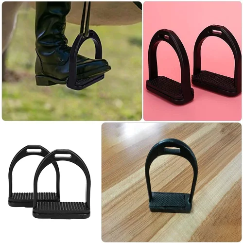 Miniatura 4 de BESPORTBLE Estribos de salto de estribo ancho occidental Sillín guardias de estribo antideslizantes para caballos, estribo de caballo de suministro
