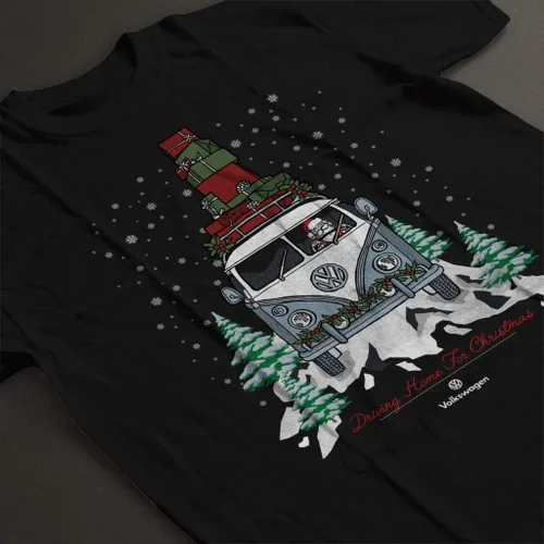 Miniatura 4 de Volkswagen Driving Home Christmas Camper - Camiseta para mujer