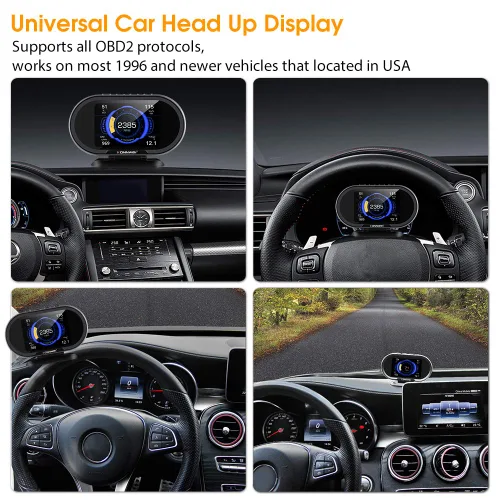 Miniatura 5 de KW208+KW206 OBD2 Guage HUD