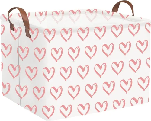 Miniatura 15 de FXOLCSHE - Canasta rectangular rosa de alpaca, canasta de lavandería impermeable plegable para guardería, canasta de juguetes para habitación