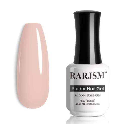 Miniatura 49 de RARJSM Esmalte de uñas de gel con base de goma de fibra de vidrio rosa y flor de cerezo desnudo, para reparar uñas rotas, fortalecedor, capa base