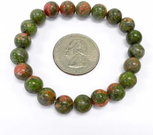 Miniatura 176 de Gem Avenue Handmade Round Bead Stretch Bracelet Unisex Natural Stone Beaded Jewelry for Men & Women, Elastic Wristband for Daily Wear