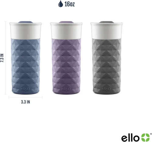 Miniatura 4 de Termo de viaje Ogden de Ello, de cerámica sin BPA, con tapa, 16 oz