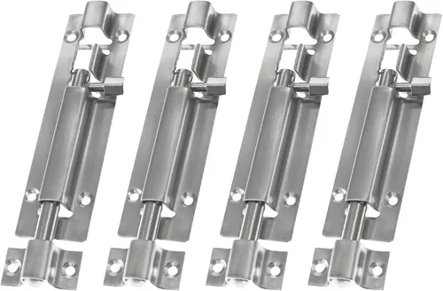 Miniatura 11 de 6 cerraduras de seguridad para puerta, 3 pulgadas/2.953 in, acero grueso sólido resistente, perno de barril de puerta, cerradura de puerta, más