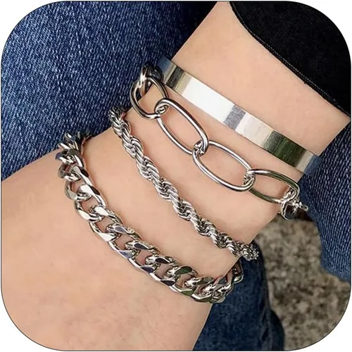 Miniatura 164 de Long tiantian Pulsera de oro gruesa para mujer, pulseras de oro delicadas, pulseras para mujer, pulseras apilables de eslabones de cadena
