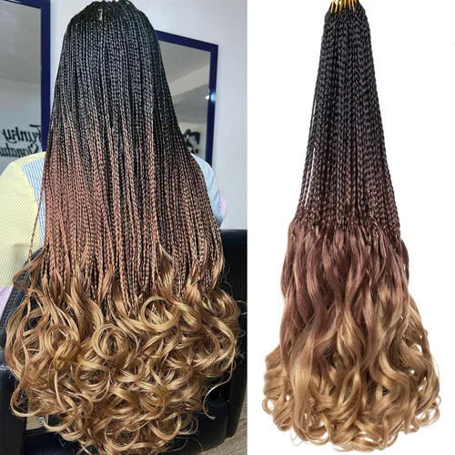 Miniatura 9 de COOKOO 10 pulgadas, 9 paquetes (135 hebras), trenzas de ganchillo rizadas francesas negras, trenzas de ganchillo negras con extremos ondulados