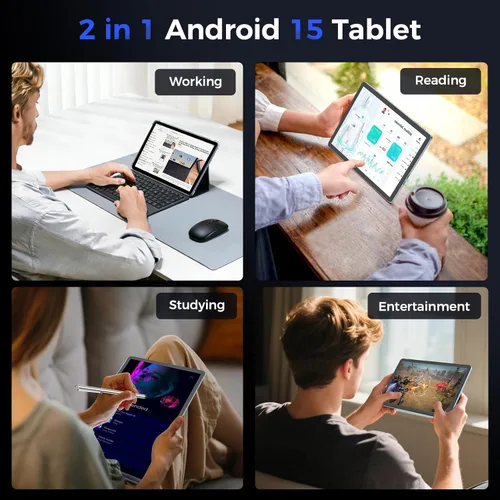 Miniatura 9 de Suicoey Tablet Android 15 de 11 pulgadas 2026 con teclado, 24 GB de RAM + 256 GB de ROM, 2 TB Expand, Octa-core, 8000mAh, 5+13MP, 2.4G y 5G WiFi
