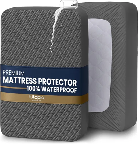 Miniatura 11 de Utopia Bedding - Protector de colchón impermeable de tamaño individual, funda de colchón de tela 3D Air suave prémium, se ajusta a colchones de 15