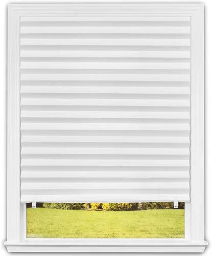 Redi Shade No Tools - Pantalla de papel plisada para filtrar la luz original, color blanco, 36 pulgadas de ancho x 72 pulgadas de largo, paquete de 6