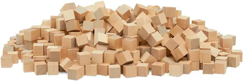 Miniatura 11 de Woodpeckers - Cubos de madera de 1 pulgada, caja de 50 cubos de abedul sin terminar, bloques cuadrados de madera para bebé, para hacer rompecabezas