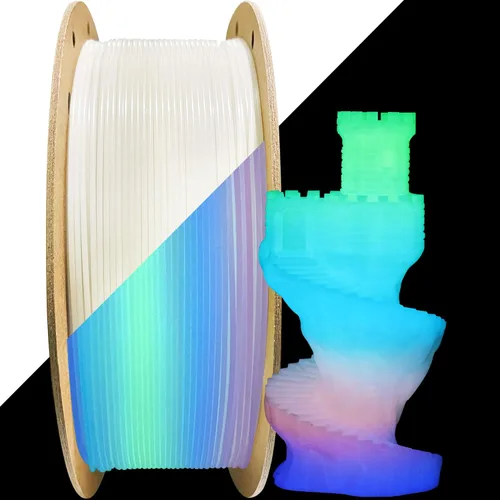 Miniatura 19 de MIKA3D Paquete de 6 carretes de filamento bicolor para impresora 3D de 1.75mm, filamento de seda PLA para impresión 3D, 6 carretes – seda