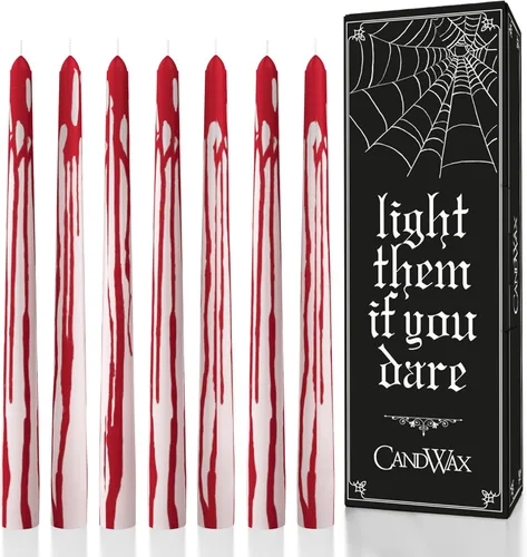 Miniatura 11 de CANDWAX Paquete de 12 velas cónicas rojas – Velas rectas sin goteo de combustión lenta sin perfume de 12 pulgadas – Ideal para mesa de comedor – Rojo