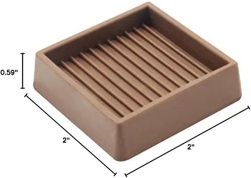 Miniatura 10 de VOCOMO Copas de goma de 2 x 2, almohadillas antideslizantes para muebles, agarre antideslizante, pies antideslizantes para muebles, protector