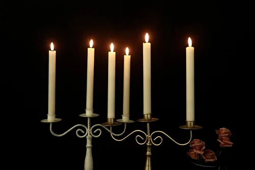 Miniatura 2 de GenSwin Velas cónicas sin llama parpadeantes con 2 controles remotos y temporizador, funciona con pilas, luz LED cálida 3D para ventana, paquete