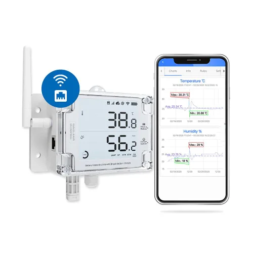 Miniatura 10 de GS1-A Termómetro inteligente con WiFi, higrómetro, registrador de datos de temperatura y humedad IP65, compartición de dispositivos, informes