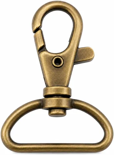 CRAFTMEMORE Broches giratorios de langosta clásicos, ganchos a presión CS10 para monedero, clip de 5/8 pulgadas, 3/4 pulgadas, 1 pulgada, paquete de