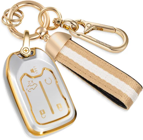 Miniatura 61 de para Buick - Funda para llavero con llavero de cuerda trenzada metálica anti-pérdida mejorada, carcasa suave de TPU exquisita para Avenir Envision