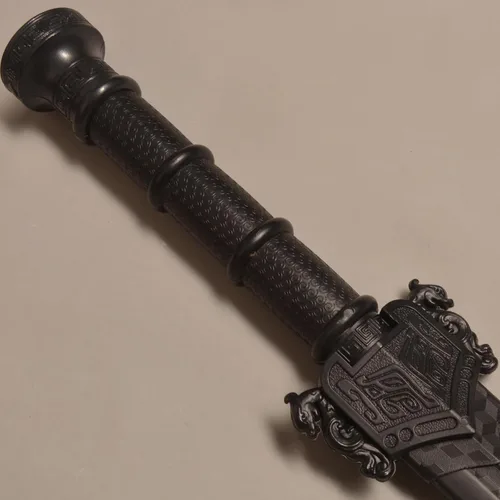 Miniatura 5 de High Strength Polypropylen Plastic Sword Ancient Style Embroidery Spring Sword with Sheath for Practice and Training