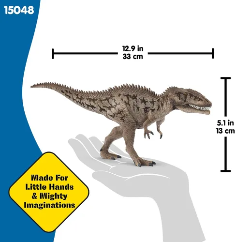 Miniatura 5 de Schleich Dinosaurios - Juguete realista de dinosaurio Carcharodontosaurus de 13 pulgadas. Figura de acción detallada de dinosaurio con mandíbula