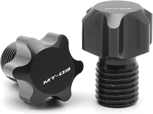 Miniatura 2 de Tapones de agujeros para Yamaha MT 03 MT-03 MT03 2004-2015 2016 2017 2018 2019 2020 2021 2022 2023 Espejos Tapones Tornillos Tornillos Rosca Negro