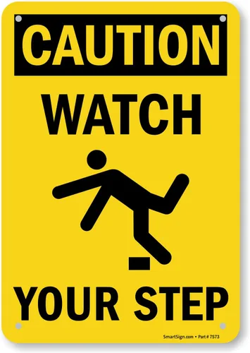 Miniatura 11 de Signo de seguridad SmartSign, leyenda "Caution: Watch Your Step", negro sobre amarillo, Negro y amarillo, 1