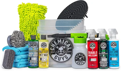 Miniatura 2 de Chemical Guys Arsenal Builder - Kit de lavado de autos (14 piezas) con limpiador de cuero y kit de detalles de acondicionador (9 piezas)