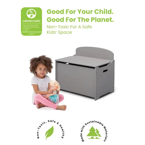 Miniatura 7 de Delta Children MySize - Escritorio con silla con contenedor de almacenamiento, certificado Greenguard Gold, blanco Bianca y escritorio con silla