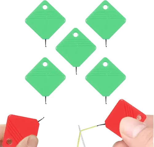 Miniatura 12 de Enhebrador de agujas automático, nuevo enhebrador de agujas para máquina de coser 2024, enhebradores de agujas de plástico, herramienta de Rojo-5 PCS