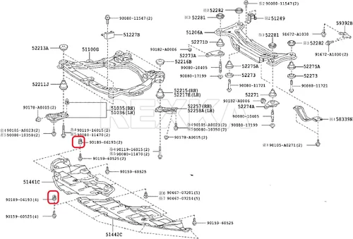 Miniatura 5 de Rexka 40 unids Soporte de parachoques delantero Splash Shield debajo de la cubierta Nylon Tuerca Ojal M5.5 Tornillo 90189-06193 para Toyota Lexus 40