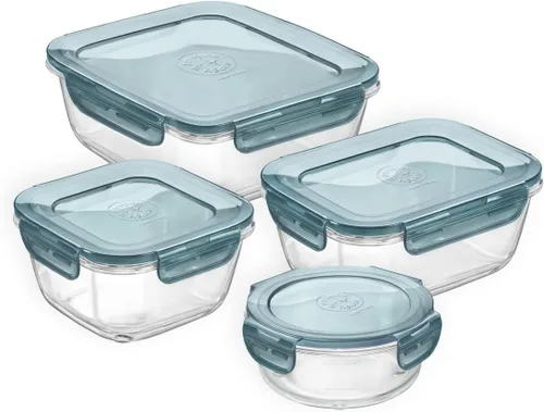 Miniatura 5 de Bormioli Rocco Evolution - Almacenamiento de alimentos, 25.25 onzas, gris