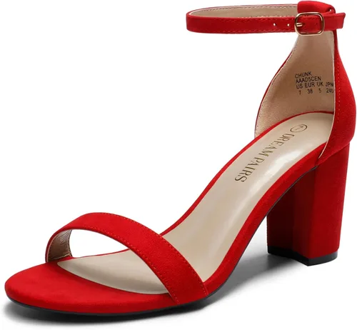 Miniatura 12 de DREAM PAIRS - Sandalias de tacón grueso y bajo para mujer
