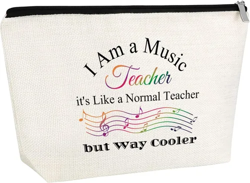Regalo para profesores de música para amantes de la música, bolsa de maquillaje, guitarra, regalos para profesores, regalos de San Valentín para