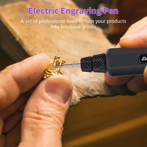 Miniatura 5 de Mini bolígrafo de grabado: herramienta portátil inalámbrica definitiva para artistas y aficionados al bricolaje, graba más de 50 superficies, apto