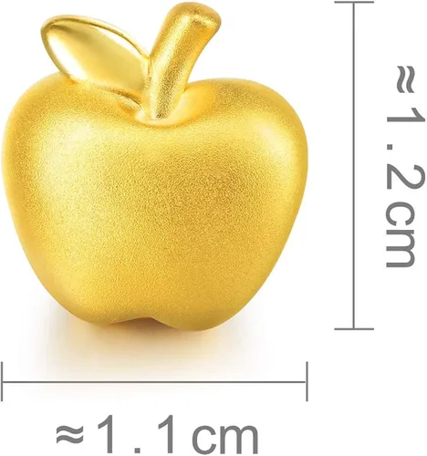 Miniatura 6 de CHOW SANG SANG 85391C - Pulsera de oro sólido de 24 quilates con dije de manzana para mujer