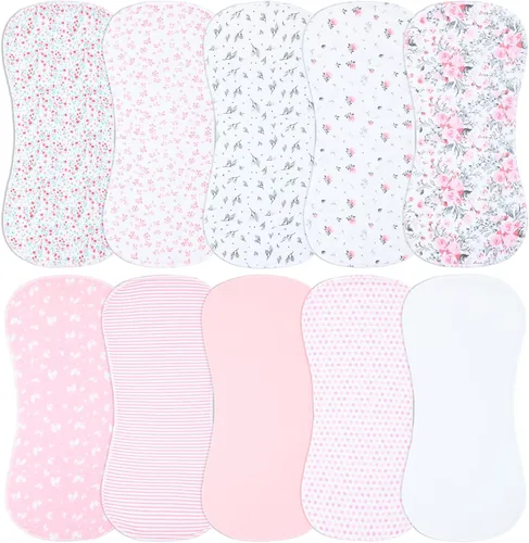 Miniatura 12 de Juego de 10 paños para eructar para bebés niños y niñas - Paño orgánico para eructos de bebé, toallitas para bebé, trapos para eructos, paños