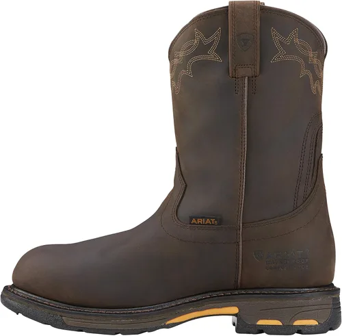 Miniatura 13 de Ariat WorkHog Wellington - Botas de trabajo impermeables compuestas, bota de trabajo de cuero occidental para hombre